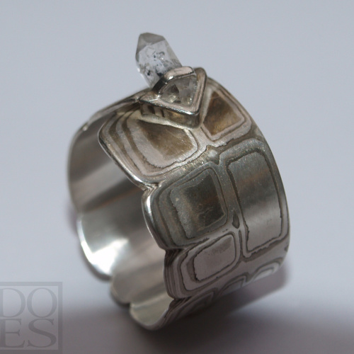 Mokume-gane ring-crystalrock1.jpg