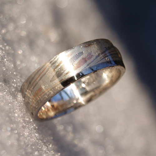 Mokume-gane ring-Palladium-Redgold-Silver.JPG