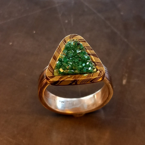 Gouden ring met dioptaas